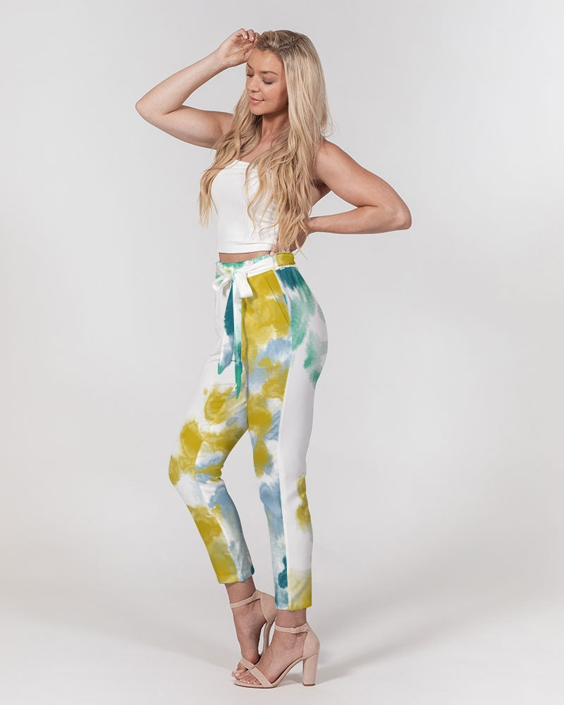 Colorful life Women's Belted Tapered Pants - Kollection by Kauriel