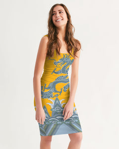Ocean Waves Women's Midi Bodycon Dress - Kollection by Kauriel