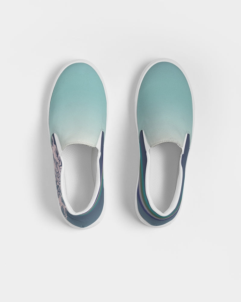 gradient_blues Men's Slip-On Canvas Shoe - Kollection by Kauriel