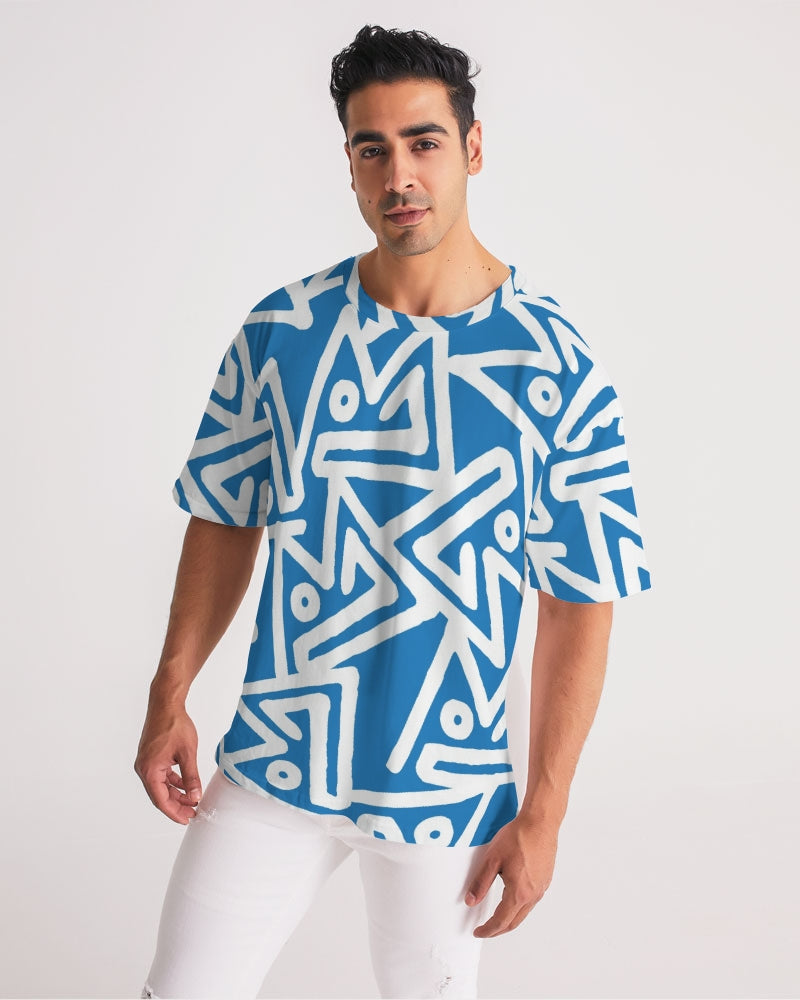 Doodle On Sky Blue Men's Premium Heavyweight Tee - Kollection by Kauriel