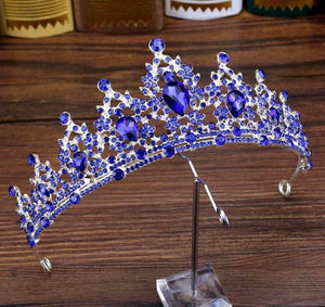 Silver Crown with Blue Rhinestone - Kollection by Kauriel