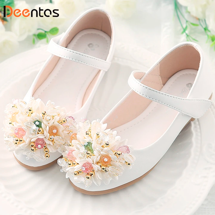 Elegant Girls Beaded Flower Princess Shoes - Kollection by Kauriel