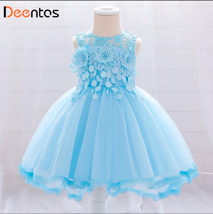 Girls' Newborn Embroidered Beading Birthday Party Dress - Kollection by Kauriel
