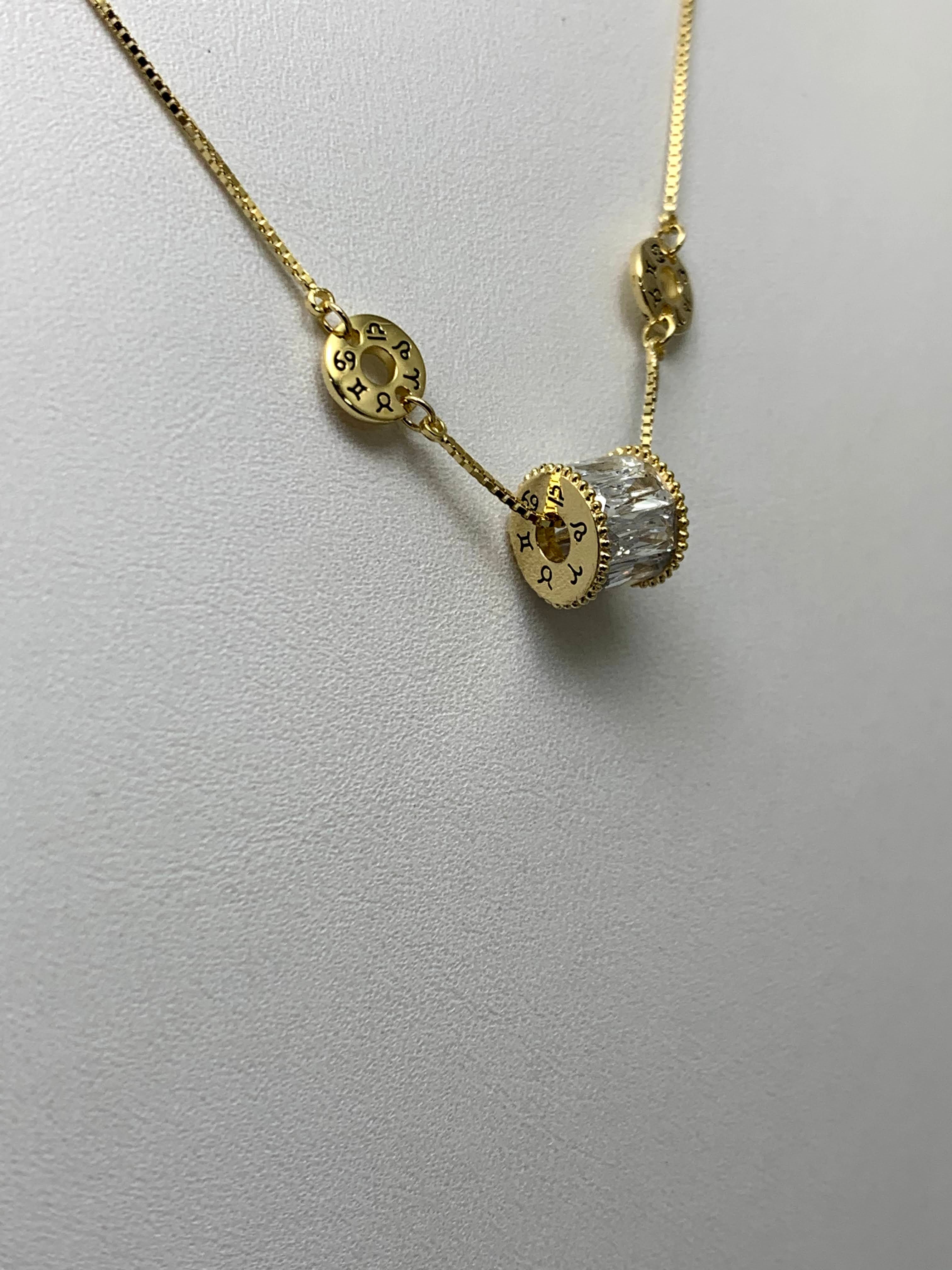 Zodiac Crystal Gold Necklace - Kollection by Kauriel
