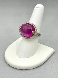 Hot Pink Oval Ring - Kollection by Kauriel