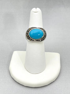 Opaque Turquoise Oval Ring - Kollection by Kauriel