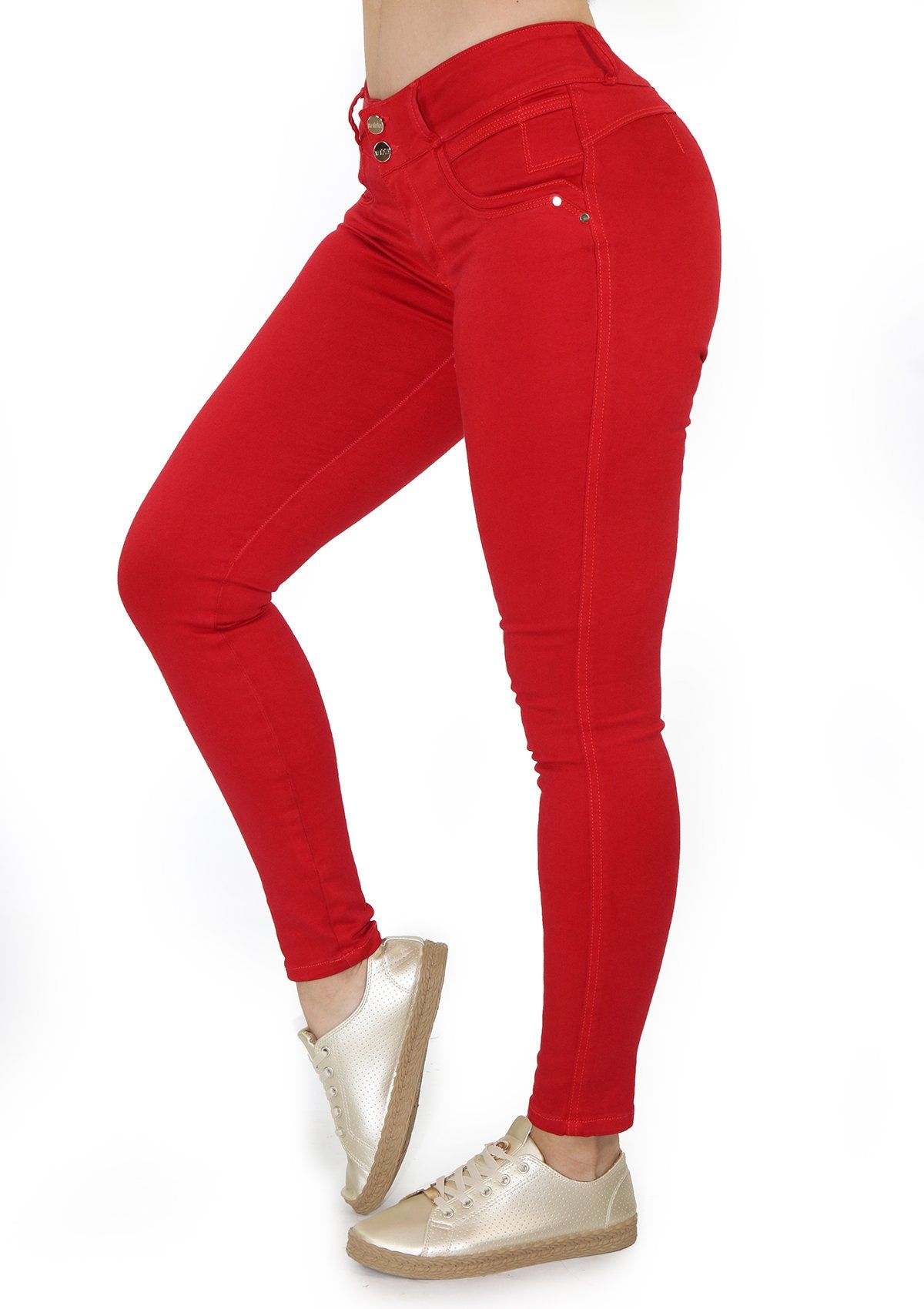 19915 RED SKINNY JEAN BY MARIPILY RIVERA - Kollection by Kauriel