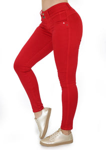 19915 RED SKINNY JEAN BY MARIPILY RIVERA - Kollection by Kauriel