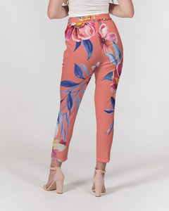 I love Flowers Women's Belted Tapered Pants - Kollection by Kauriel