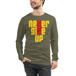 Never Give Up Unisex Long Sleeve Tee - Kollection by Kauriel