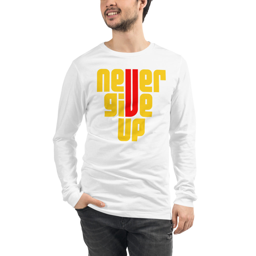 Never Give Up Unisex Long Sleeve Tee - Kollection by Kauriel